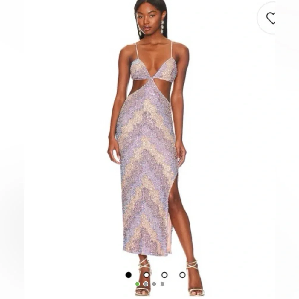 SAYLOR sequin cut out midi dress - Picture 1 of 4